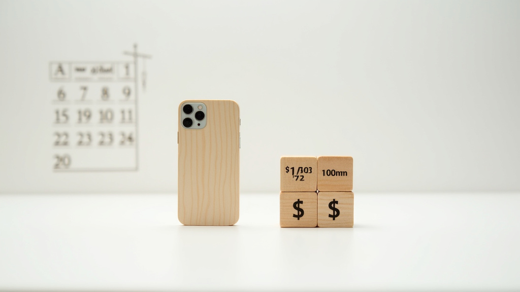 Personne consultant les options de financement iPhone sur un écran numérique