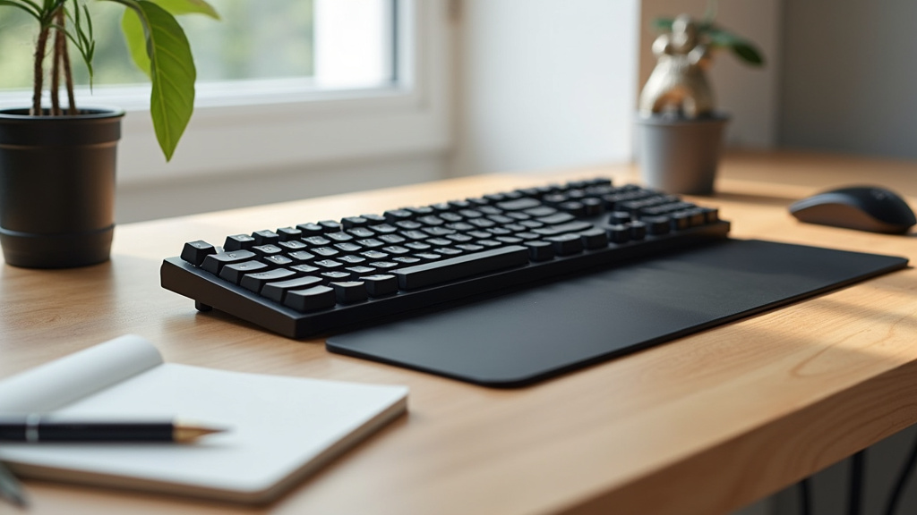 Clavier Corsair mécanique RGB illuminé posé sur un bureau de gamer