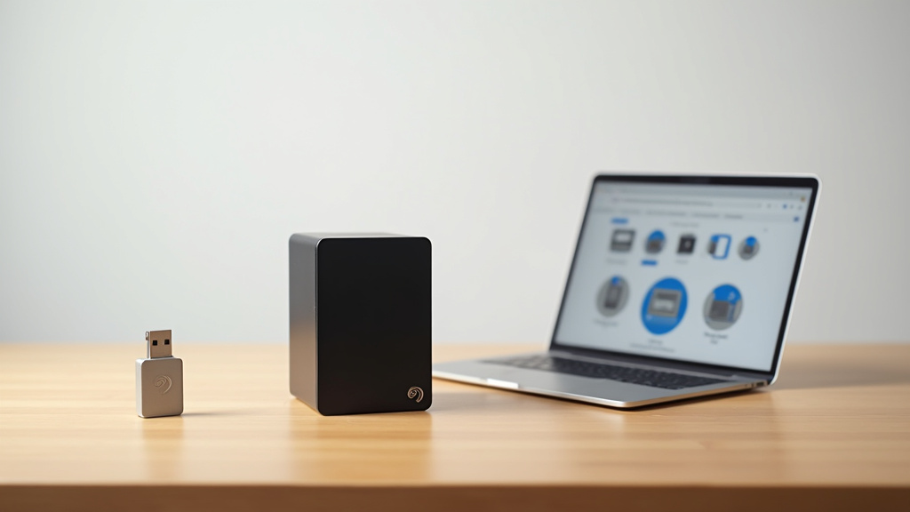 Technicien installant un disque dur Seagate dans un ordinateur de bureau avec outils spécialisés