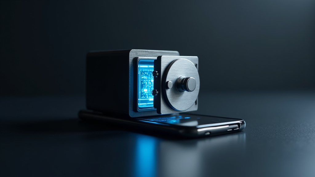 Smartphone Samsung affichant l'icône du Dossier Sécurisé avec un cadenas