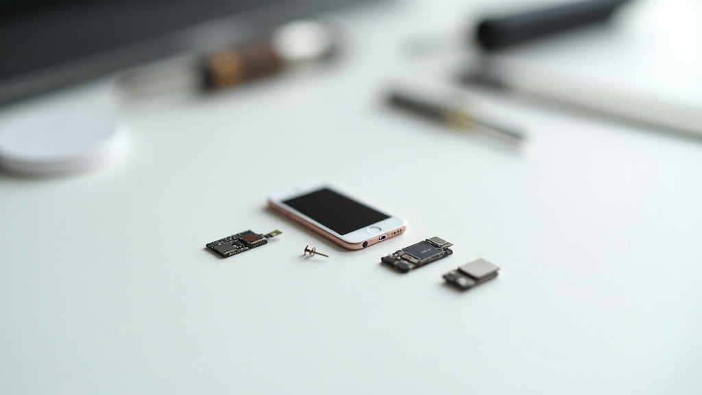 Nappe flex iPhone en gros plan avec connecteur ZIF visible sous microscope USB