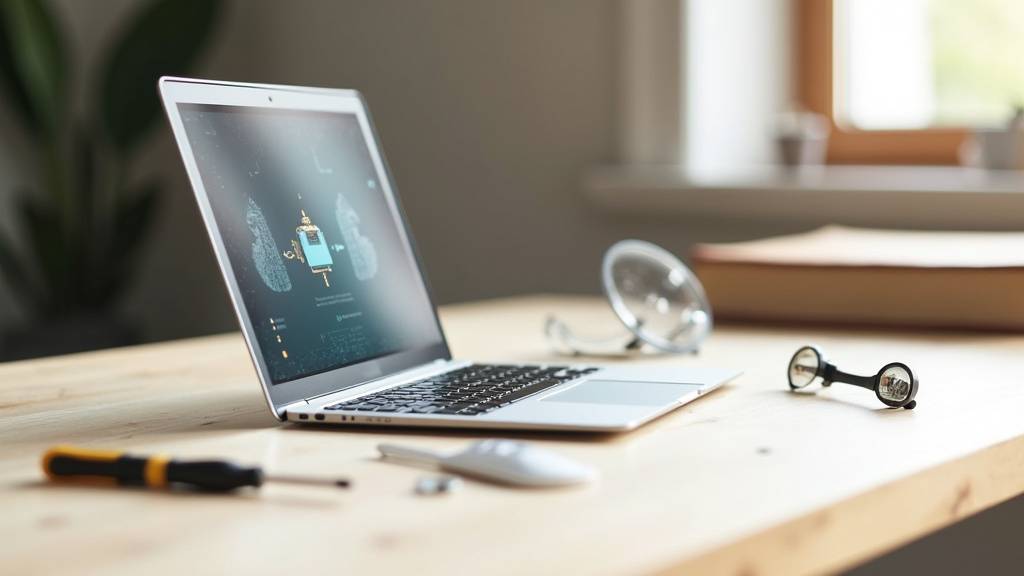 Atelier de réparation électronique avec composants, fer à souder et circuits imprimés