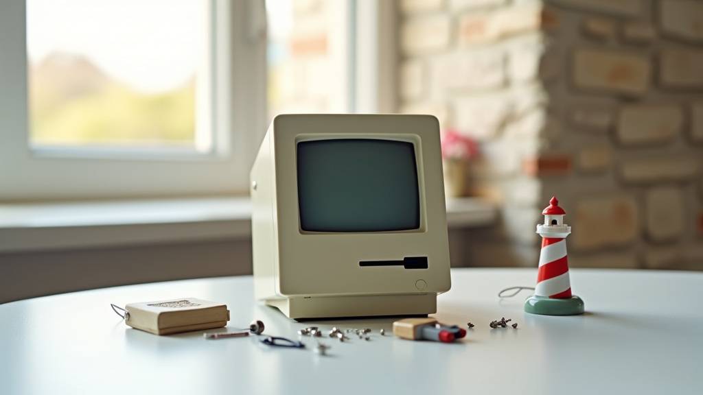 Technicien informatique à Saint-Malo examinant un ordinateur portable sur son établi