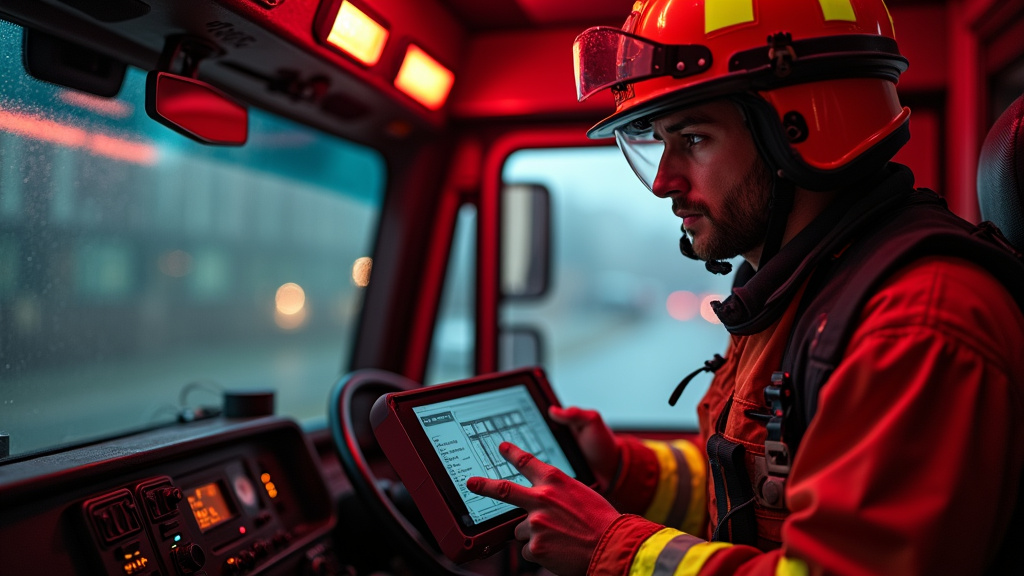 Illustration contrastée montrant à gauche un casque de pompier avec smartphone et à droite un stéthoscope vétérinaire avec logo Smartemis