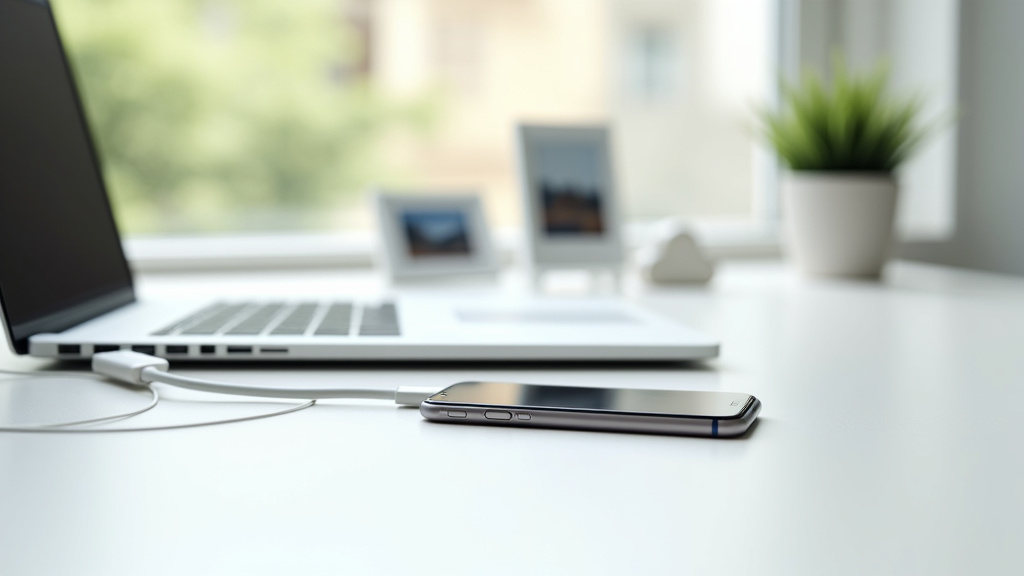 Connexion iPhone à PC via câble USB pour transfert